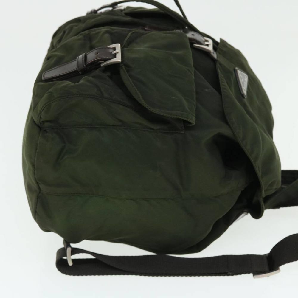 PRADA Backpack Nylon Khaki Auth bs7575 - Picture 3 of 16